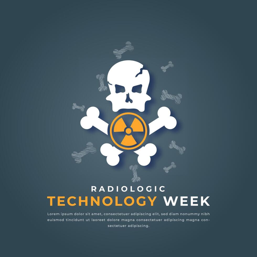 Radiologic Technology Week Paper cut style Vector Design Illustration for Background, Poster, Banner, Advertising, Greeting Card