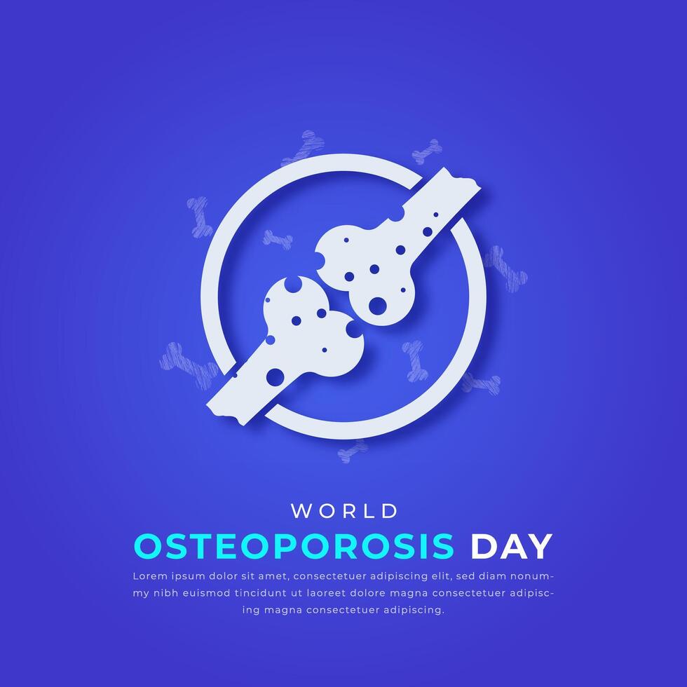 World Osteoporosis Day Paper cut style Vector Design Illustration for Background, Poster, Banner, Advertising, Greeting Card