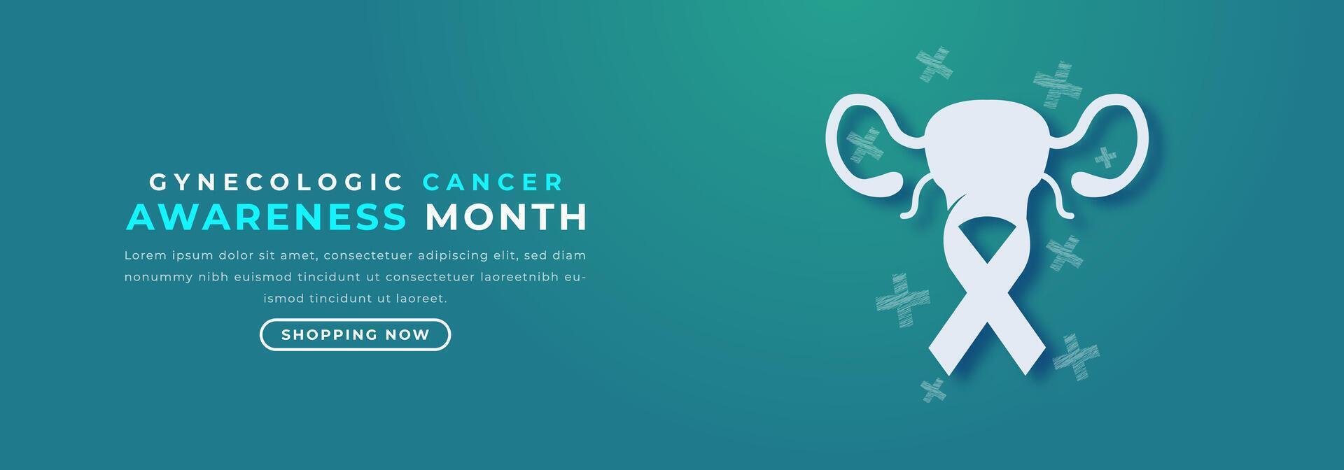 Gynecologic Cancer Awareness Month Paper cut style Vector Design Illustration for Background, Poster, Banner, Advertising, Greeting Card
