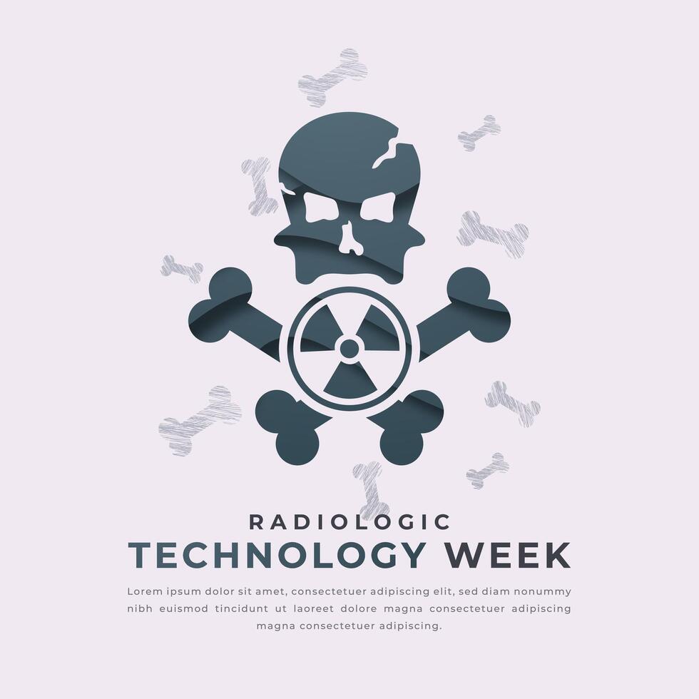 Radiologic Technology Week Paper cut style Vector Design Illustration for Background, Poster, Banner, Advertising, Greeting Card