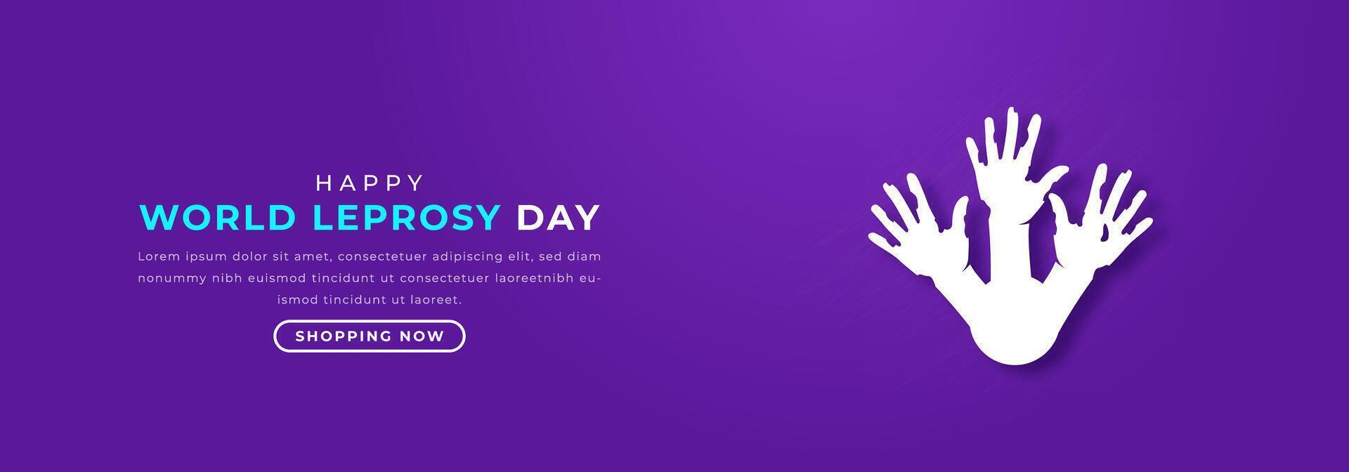 World Leprosy Day Paper cut style Vector Design Illustration for Background, Poster, Banner, Advertising, Greeting Card