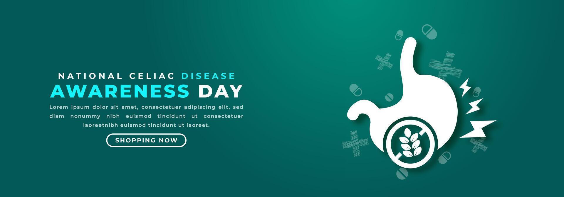 National Celiac Disease Awareness Day Paper cut style Vector Design Illustration for Background, Poster, Banner, Advertising, Greeting Card