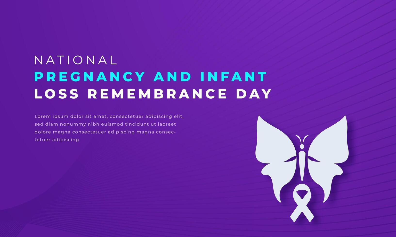 National Pregnancy and Infant Loss Remembrance Day Paper cut style Vector Design Illustration for Background, Poster, Banner, Advertising, Greeting Card