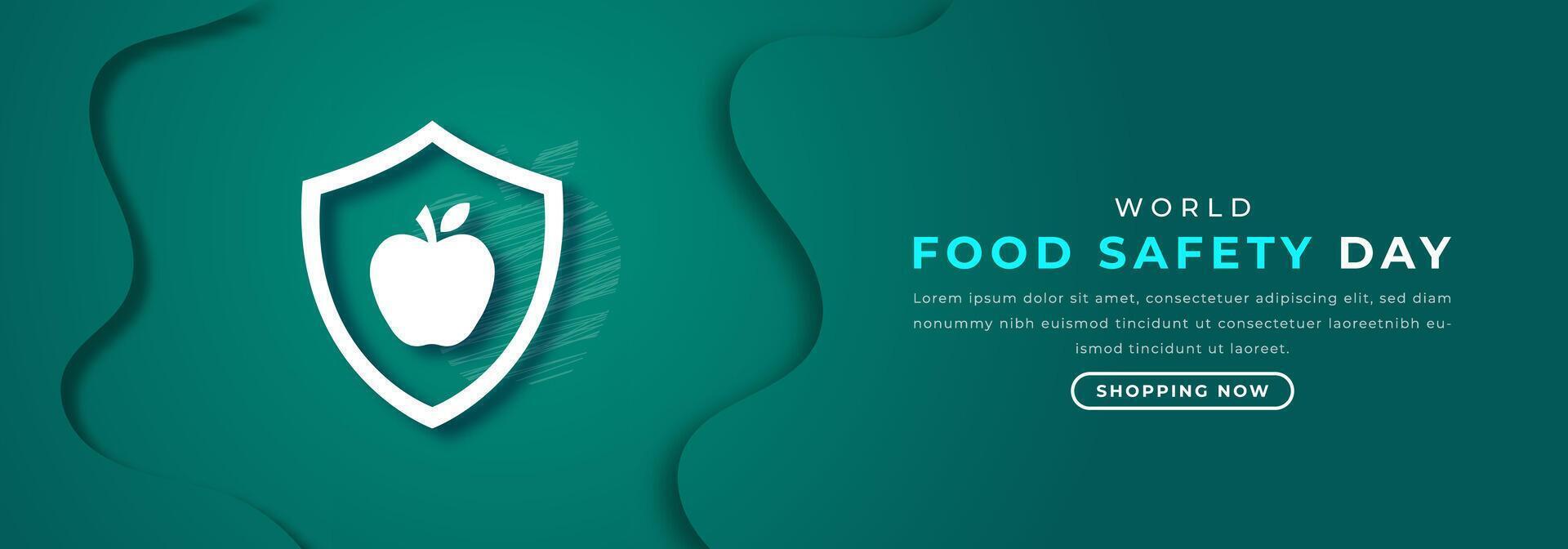 World Food Safety Day Paper cut style Vector Design Illustration for Background, Poster, Banner, Advertising, Greeting Card