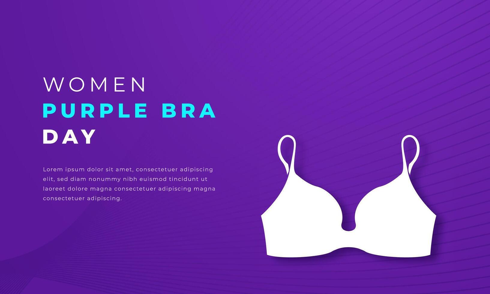 Purple Bra Day Paper cut style Vector Design Illustration for Background, Poster, Banner, Advertising, Greeting Card