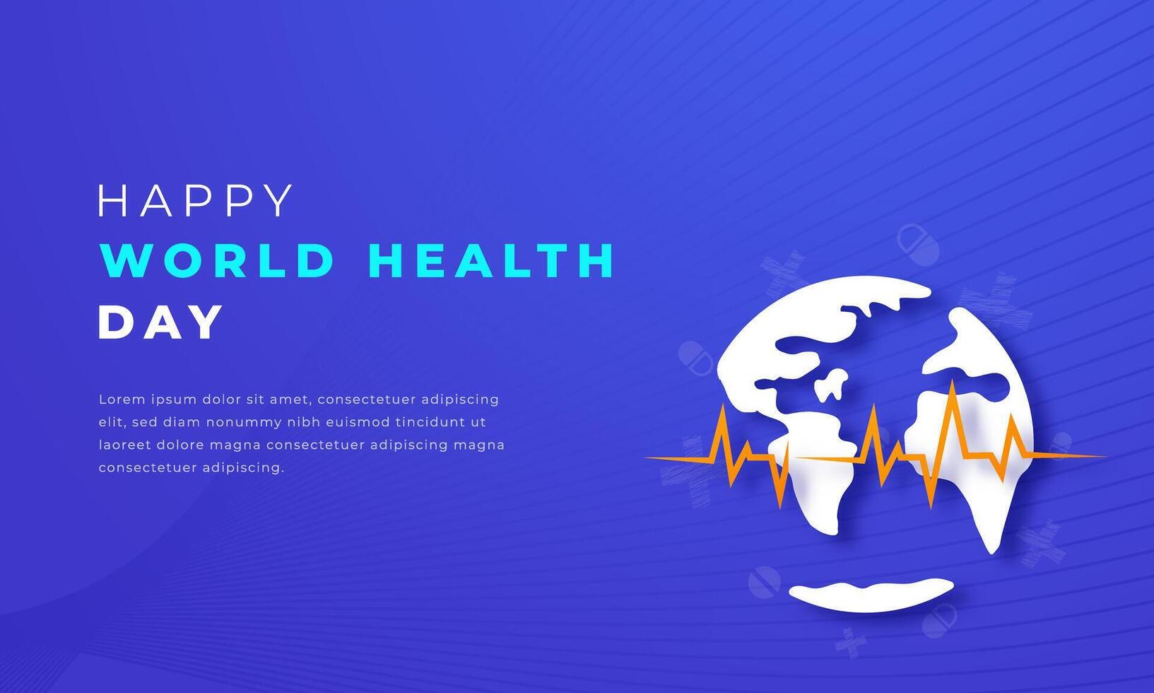 World Health Day Paper cut style Vector Design Illustration for Background, Poster, Banner, Advertising, Greeting Card
