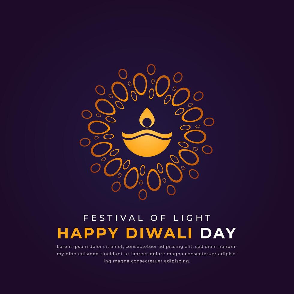 Happy Diwali Day Paper cut style Vector Design Illustration for Background, Poster, Banner, Advertising, Greeting Card