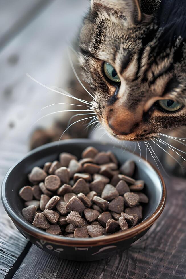 AI generated Curious Whiskers Cat's Delightful Treat Exploration photo