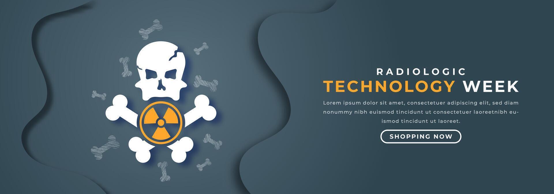 Radiologic Technology Week Paper cut style Vector Design Illustration for Background, Poster, Banner, Advertising, Greeting Card