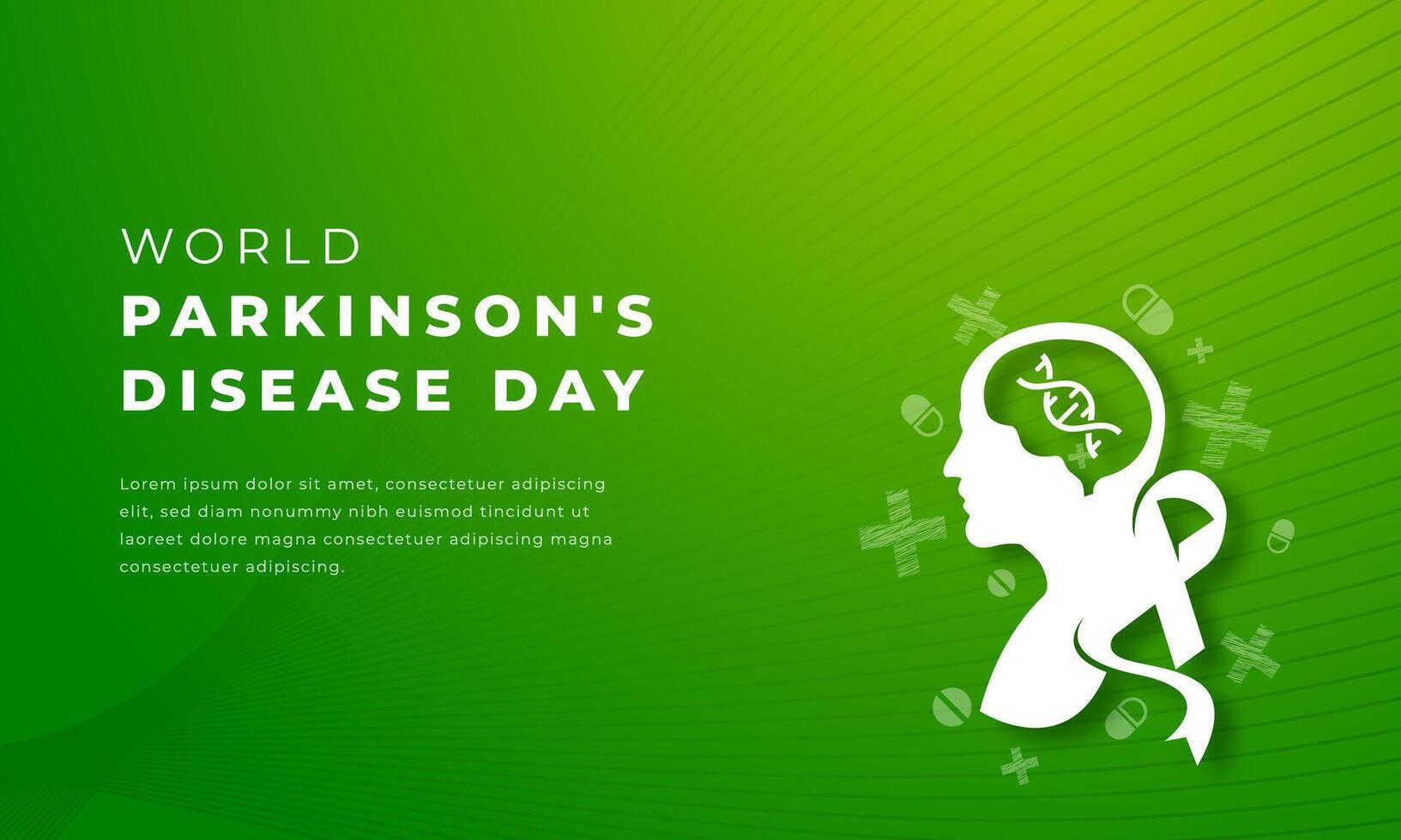 World Parkinson's Disease Day Paper cut style Vector Design Illustration for Background, Poster, Banner, Advertising, Greeting Card