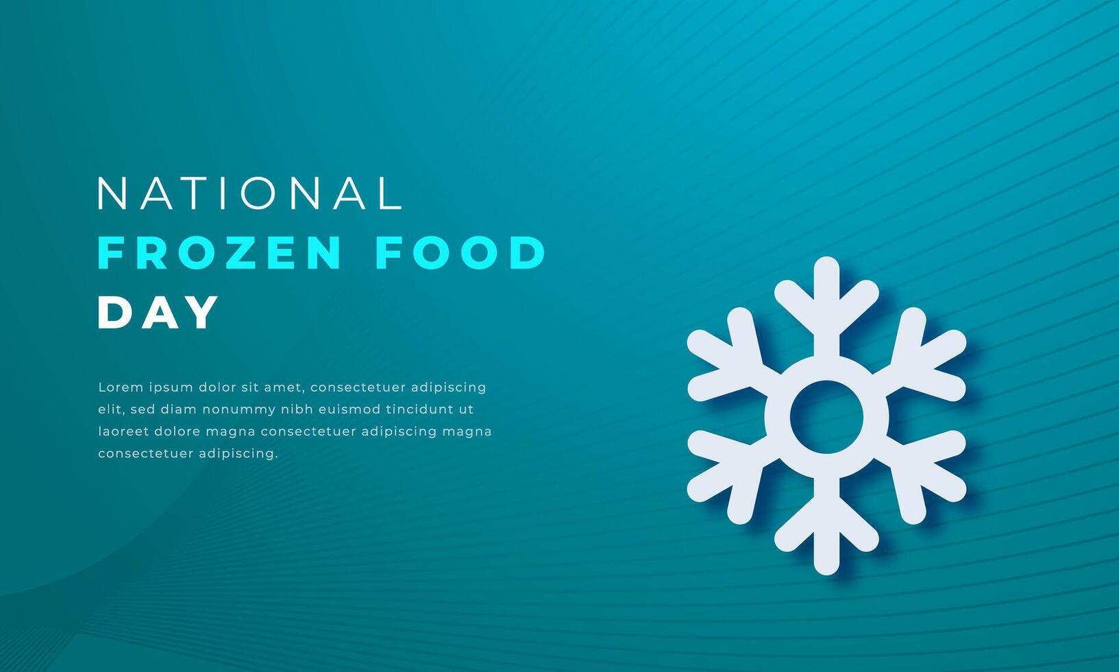 nacional congelado comida día papel cortar estilo vector diseño ilustración para fondo, póster, bandera, publicidad, saludo tarjeta
