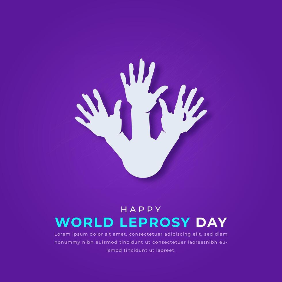 World Leprosy Day Paper cut style Vector Design Illustration for Background, Poster, Banner, Advertising, Greeting Card