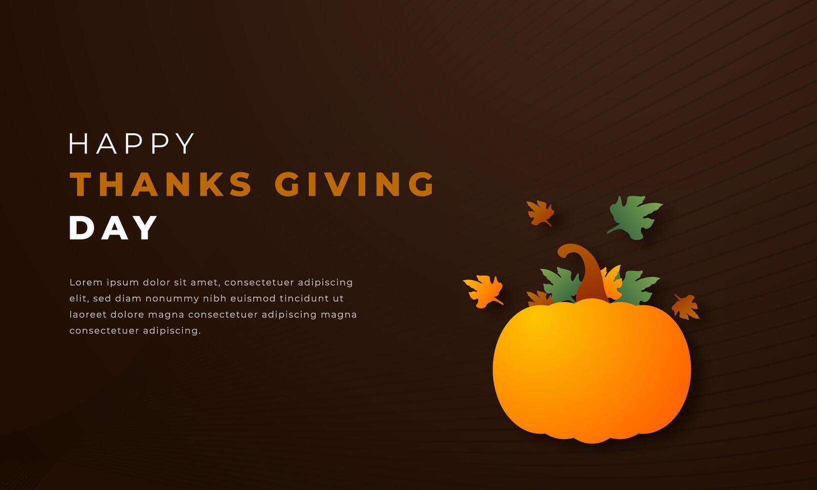 Happy Thanks Giving Day Paper cut style Vector Design Illustration for Background, Poster, Banner, Advertising, Greeting Card