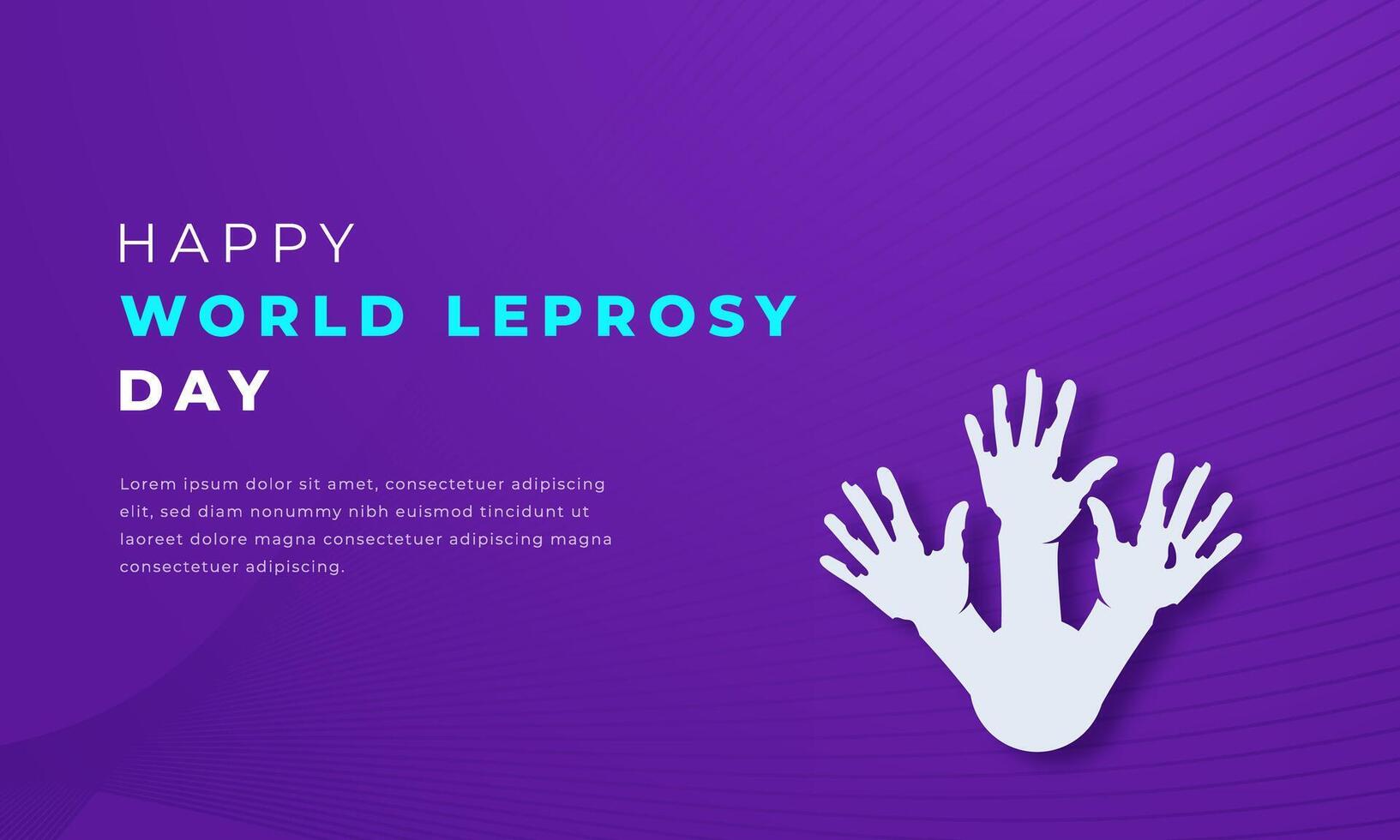 World Leprosy Day Paper cut style Vector Design Illustration for Background, Poster, Banner, Advertising, Greeting Card