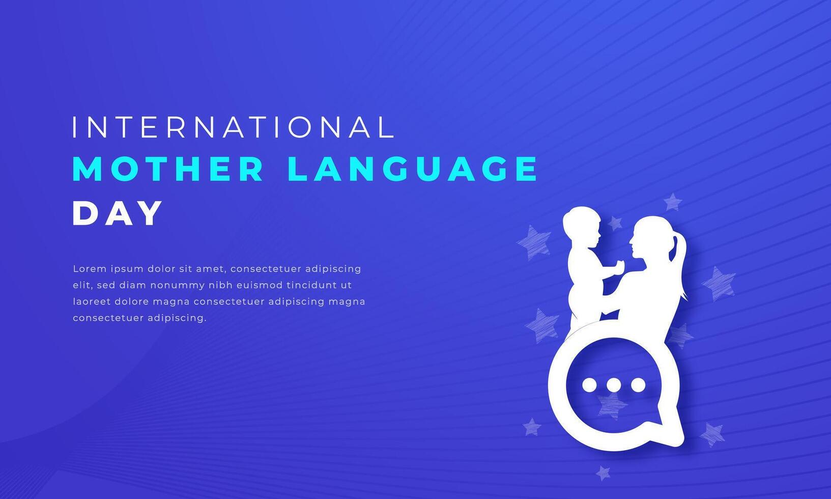 International Mother Language Day Paper cut style Vector Design Illustration for Background, Poster, Banner, Advertising, Greeting Card