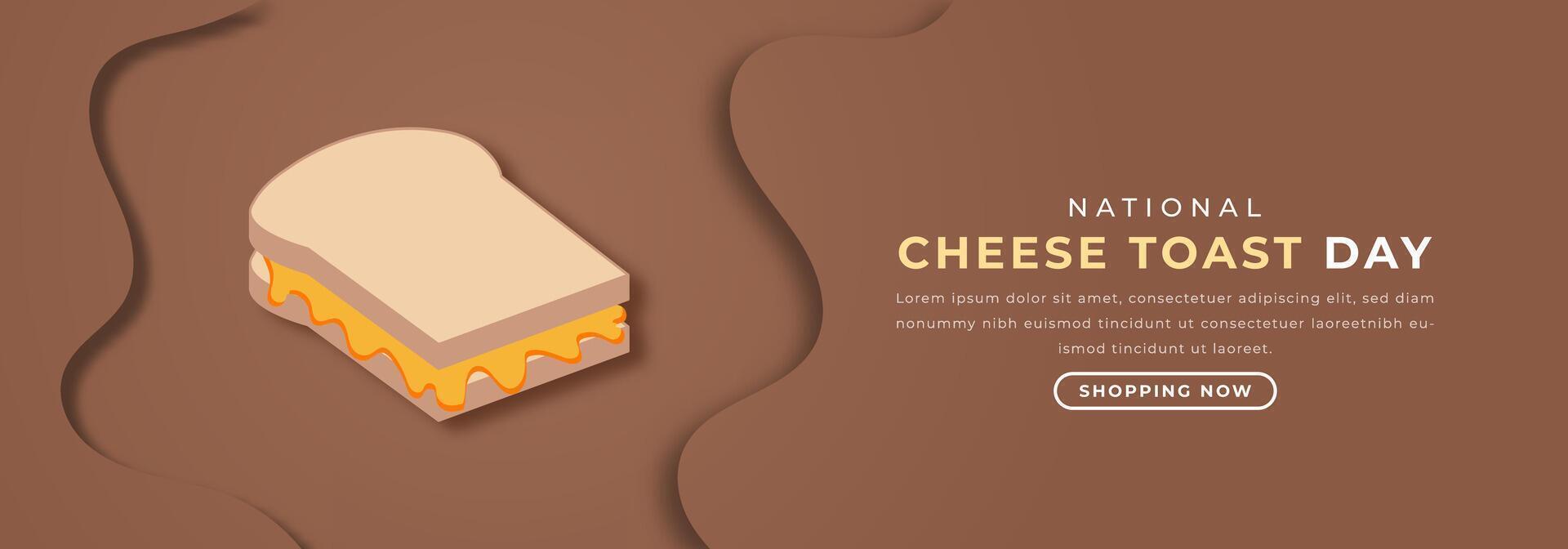 nacional queso brindis día papel cortar estilo vector diseño ilustración para fondo, póster, bandera, publicidad, saludo tarjeta
