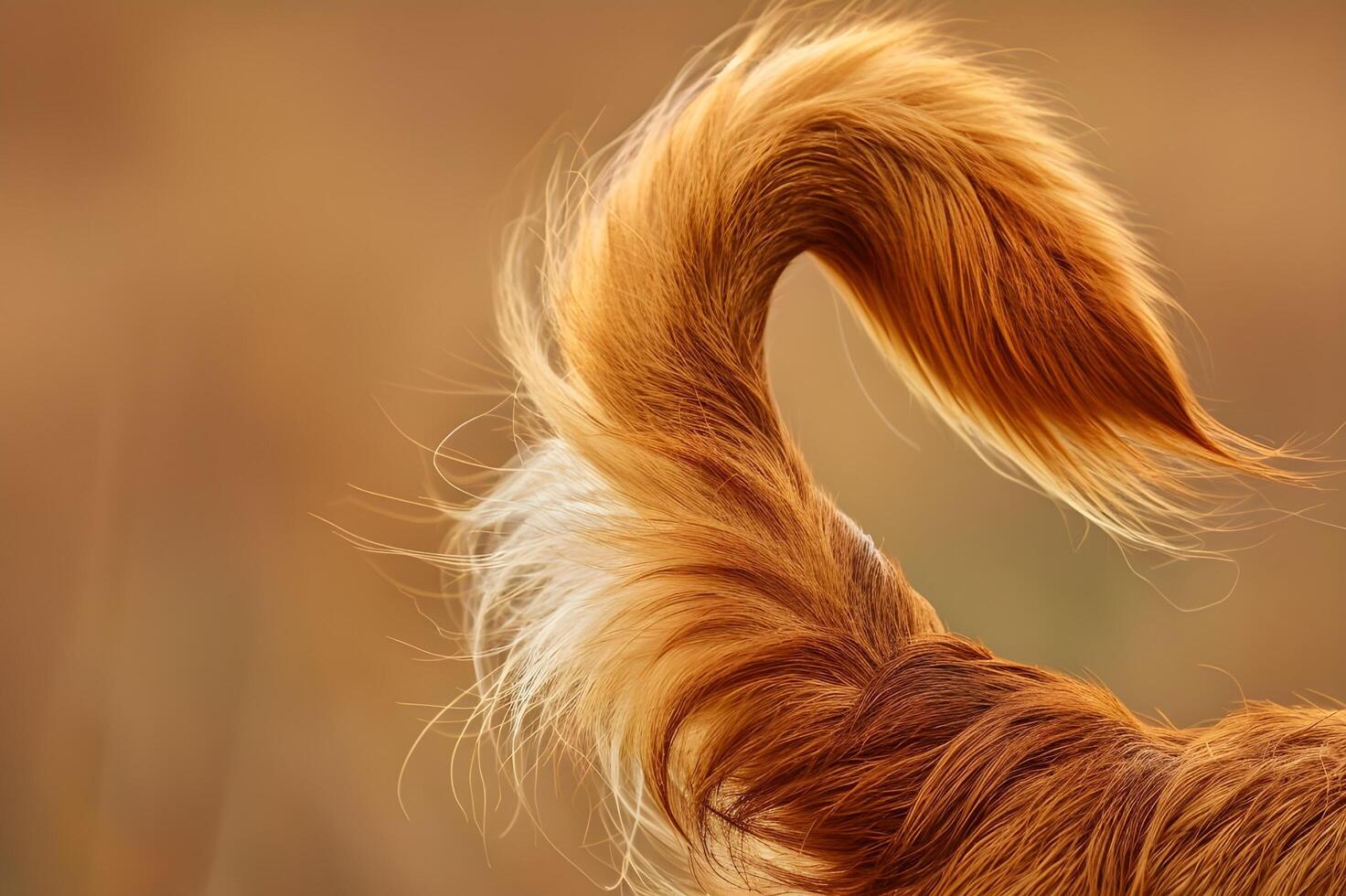 AI generated Tails of Joy CloseUp Wagging Tail Delight photo