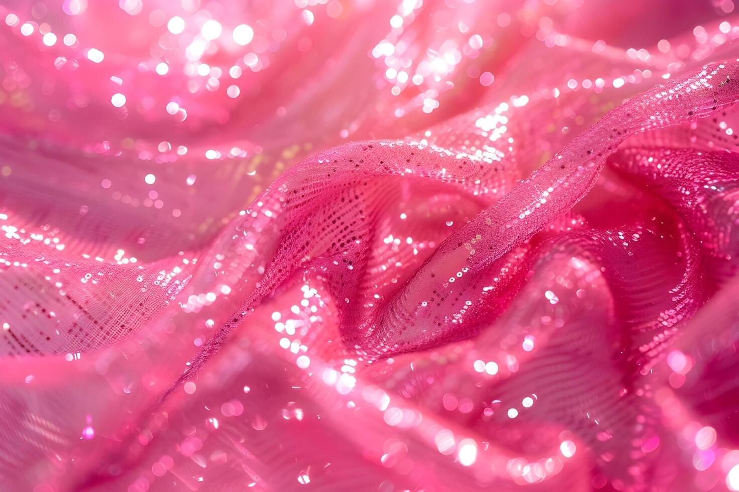 AI generated Sequin Sparkle Close-Up Pink Sequin Background photo