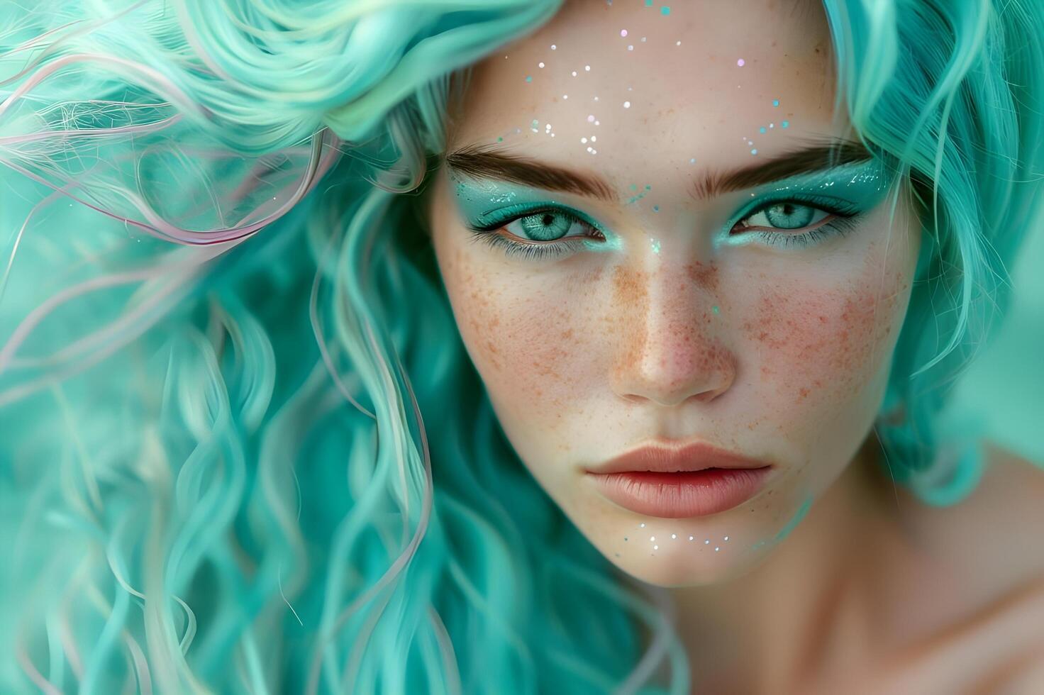 AI generated Enchanting Allure Captivating Mermaid Vibes in a Beauty Banner photo