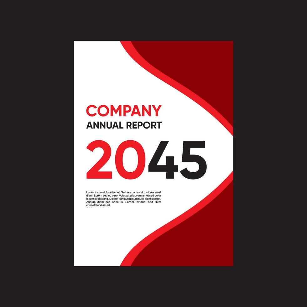 Red 2045 Company Annual Report - Title design vector