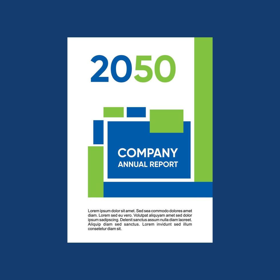 2050 Company Annual Report Design Idea booklet, marketing, page, poster, publication, illustration, vector