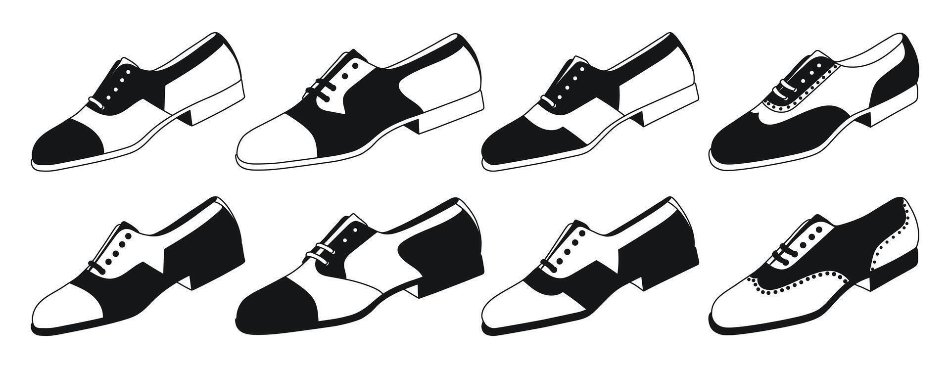 Low shoe model sketch, isolated vector