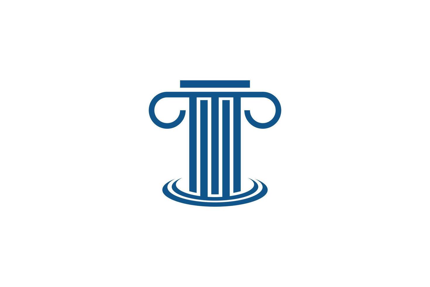 justice element design with combination pillar design vector