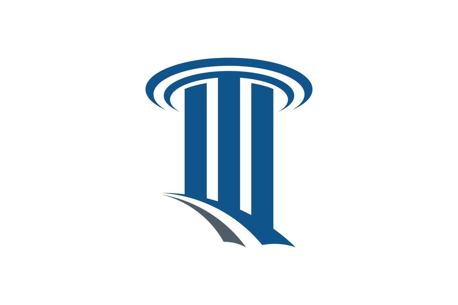 justice element design with combination pillar design vector