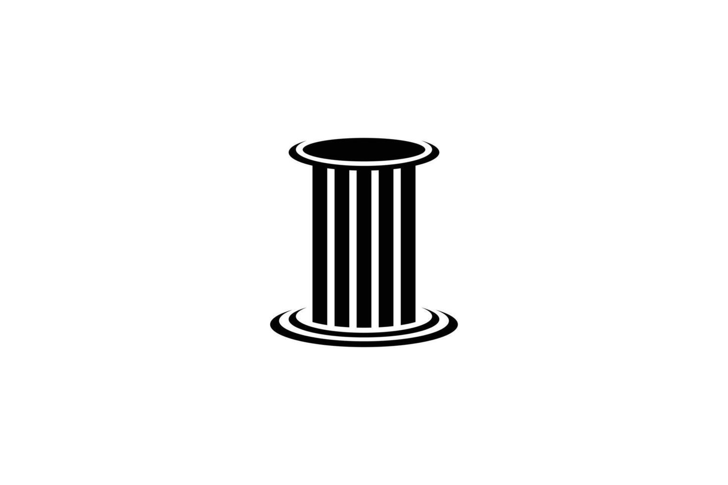 justice element design with combination pillar design vector
