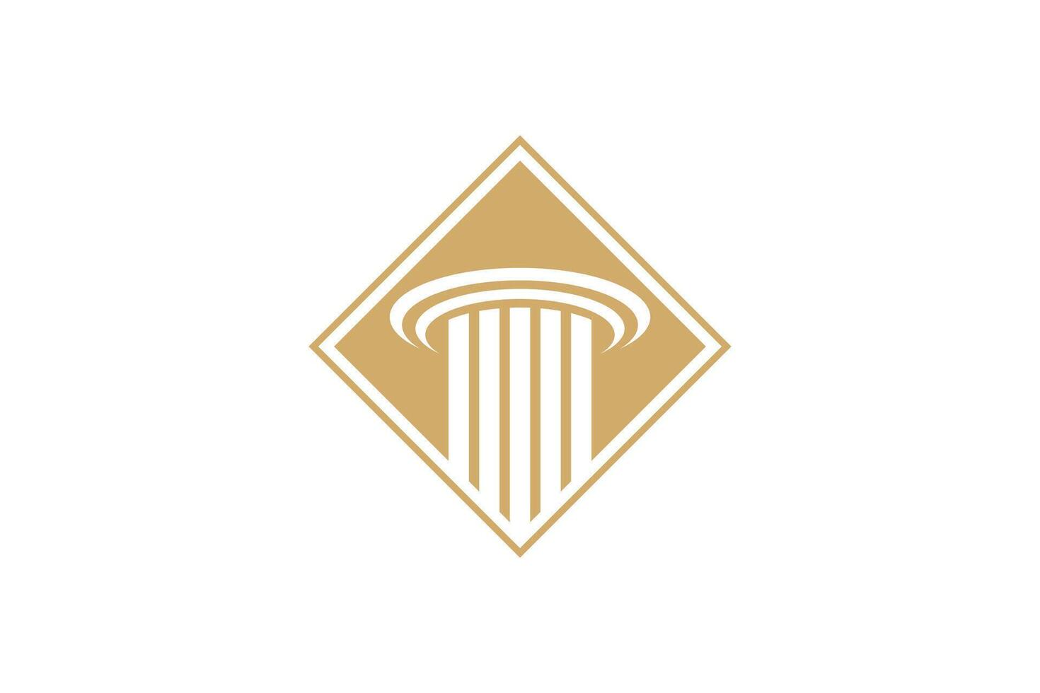 justice element design with combination pillar design vector