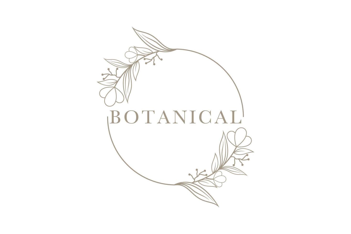 botanical element design with beauty flower conept vector