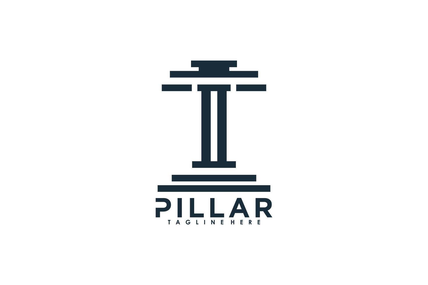 justice element design with combination pillar design vector
