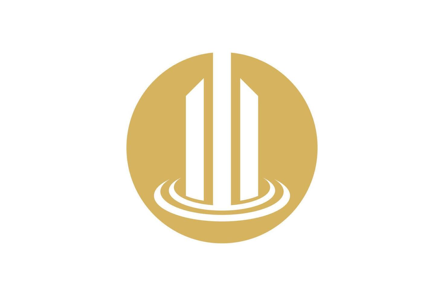 justice element design with combination pillar design vector