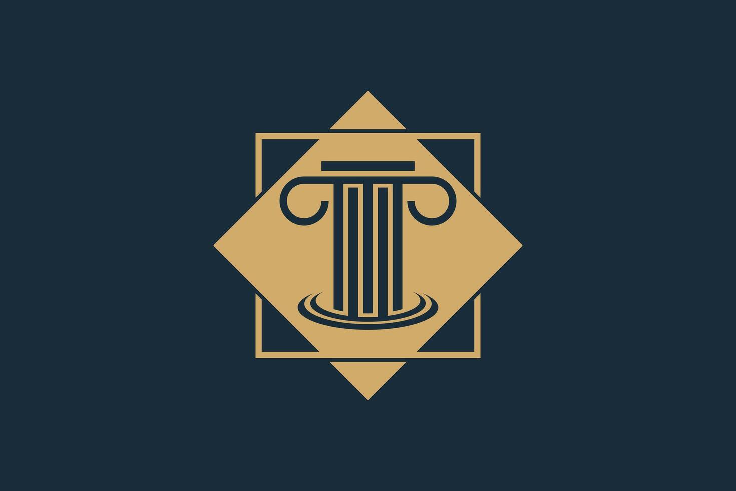 justice element design with combination pillar design vector