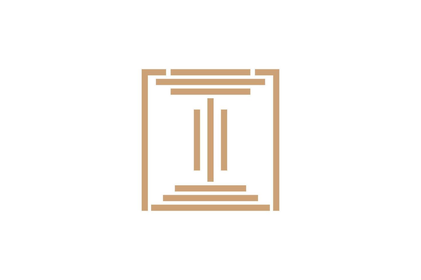 justice element design with combination pillar design vector