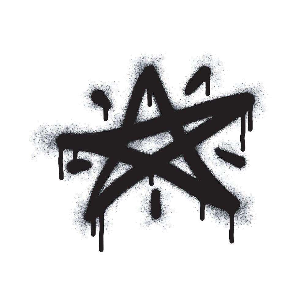 Spray Painted Graffiti star icon isolated on white background. vector illustration.