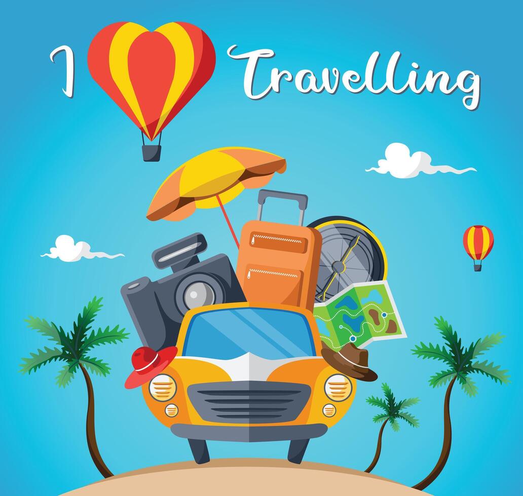 summer time vacation travel vector