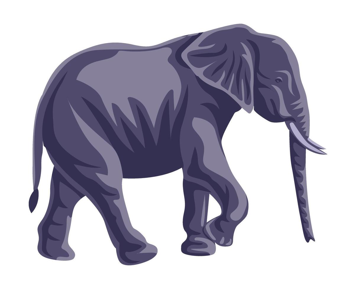 indio elefante caminando aislado vector