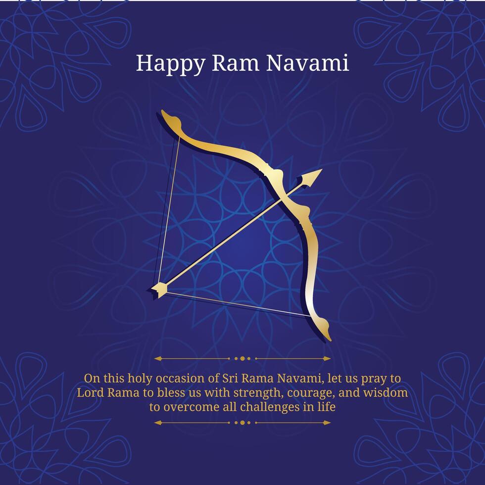 contento RAM navami India festival saludo vector