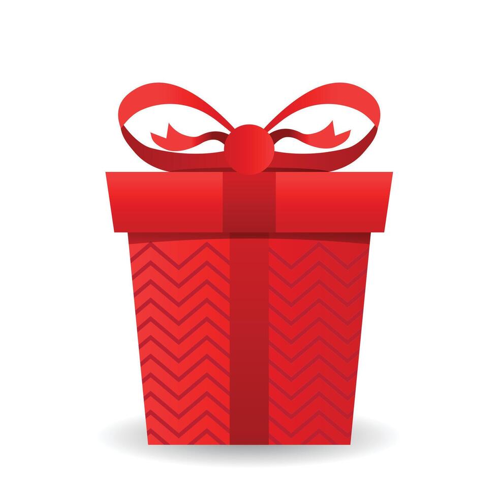 red isolated gift box vector