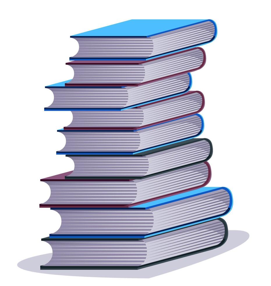 stack of books isolated vector