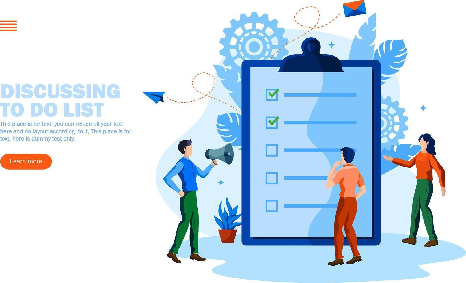 work to do list announcement vector illustration concept
