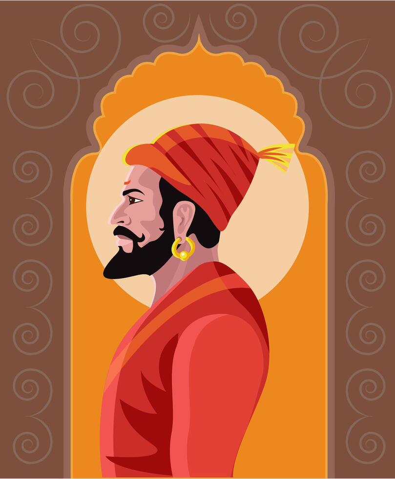 hindú Rey shivaji maharaj vector