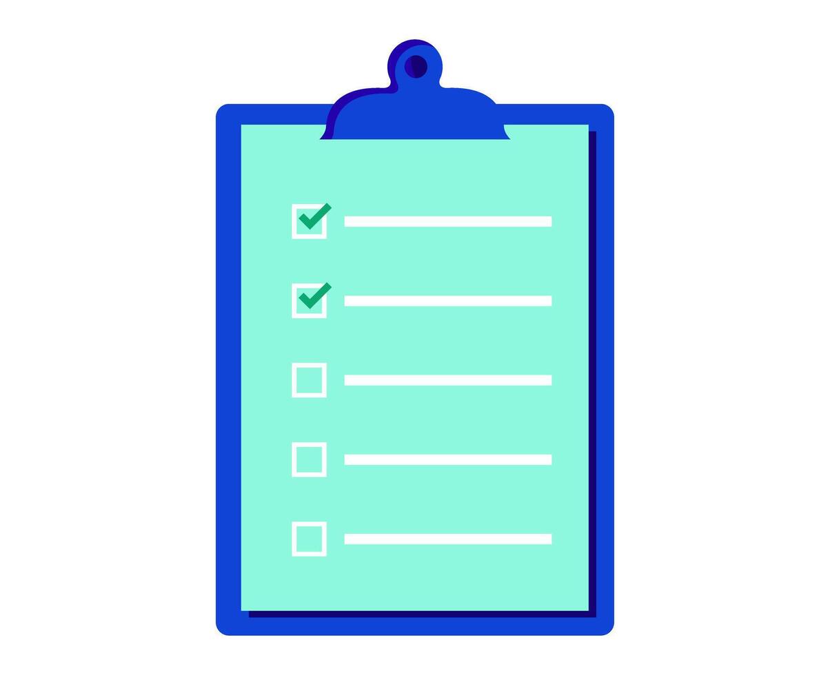 writing pad with tick mark vector