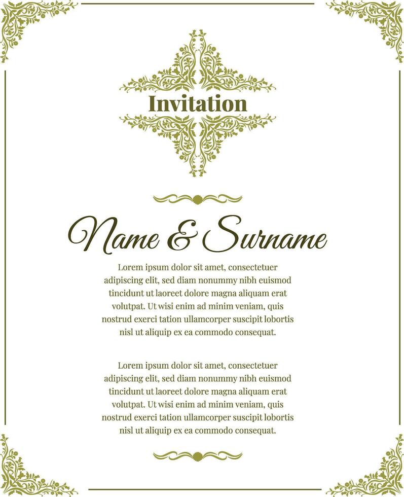 real invitación modelo diseño vector