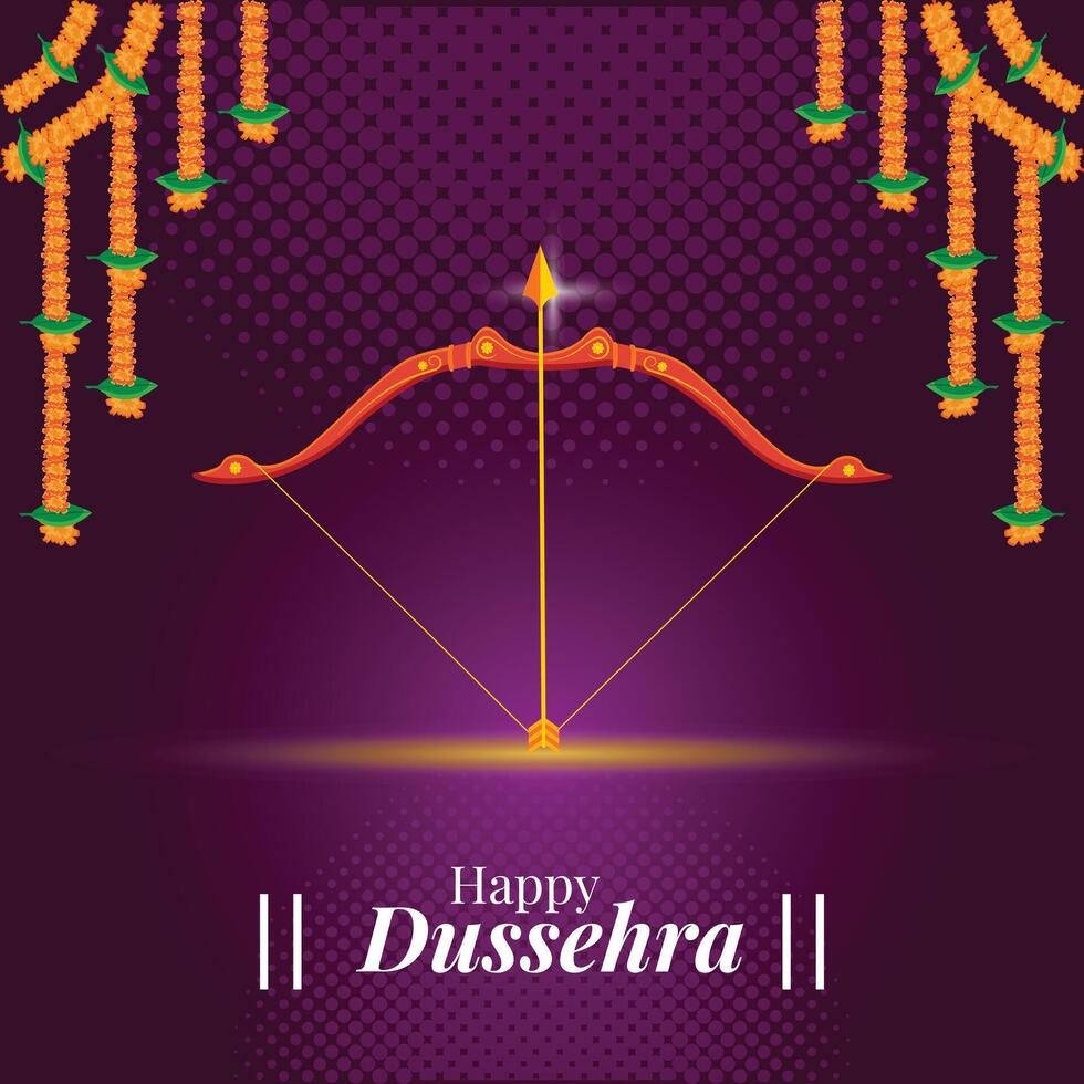 happy dussehra, greeting, wishes india hindu festival vector