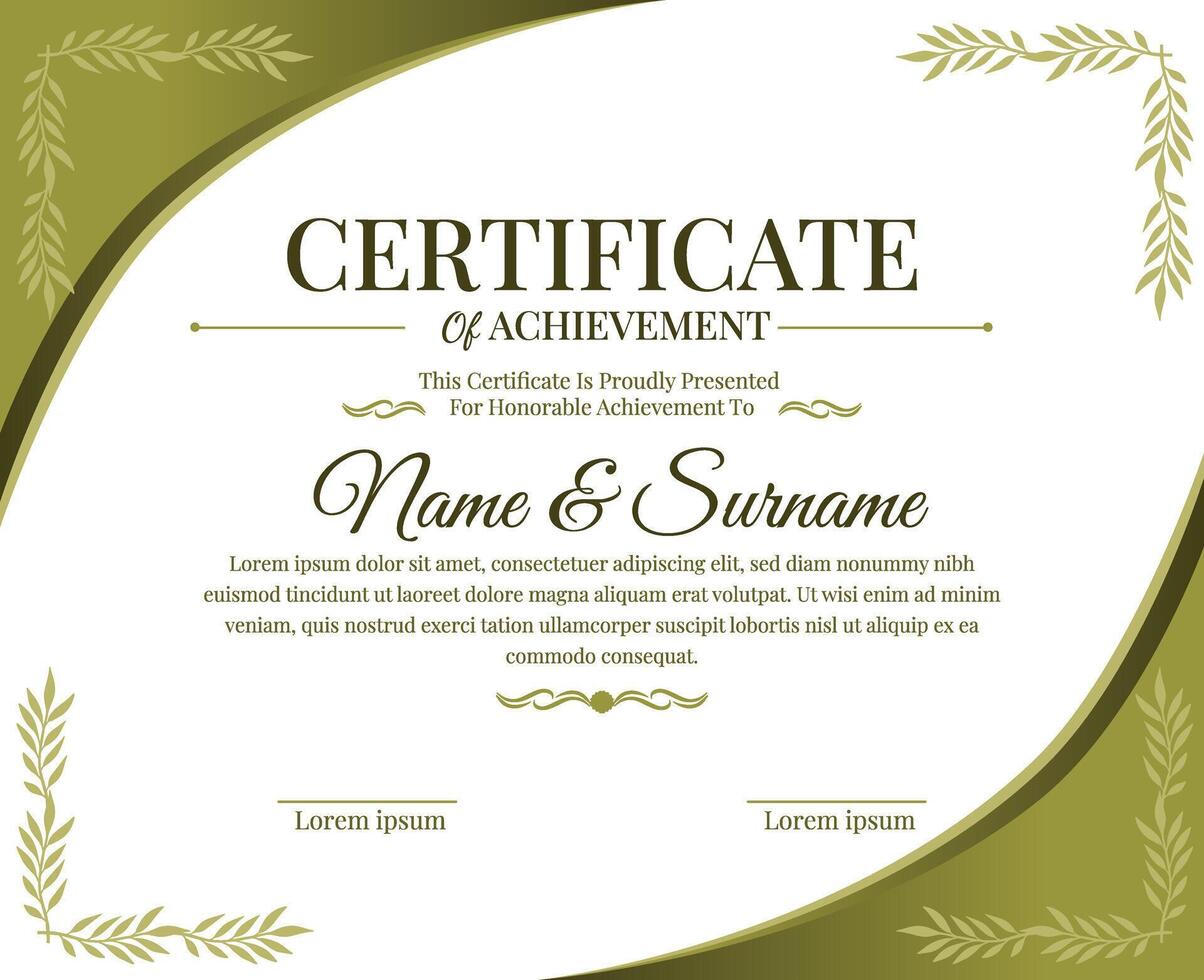 royal certificate design template vector