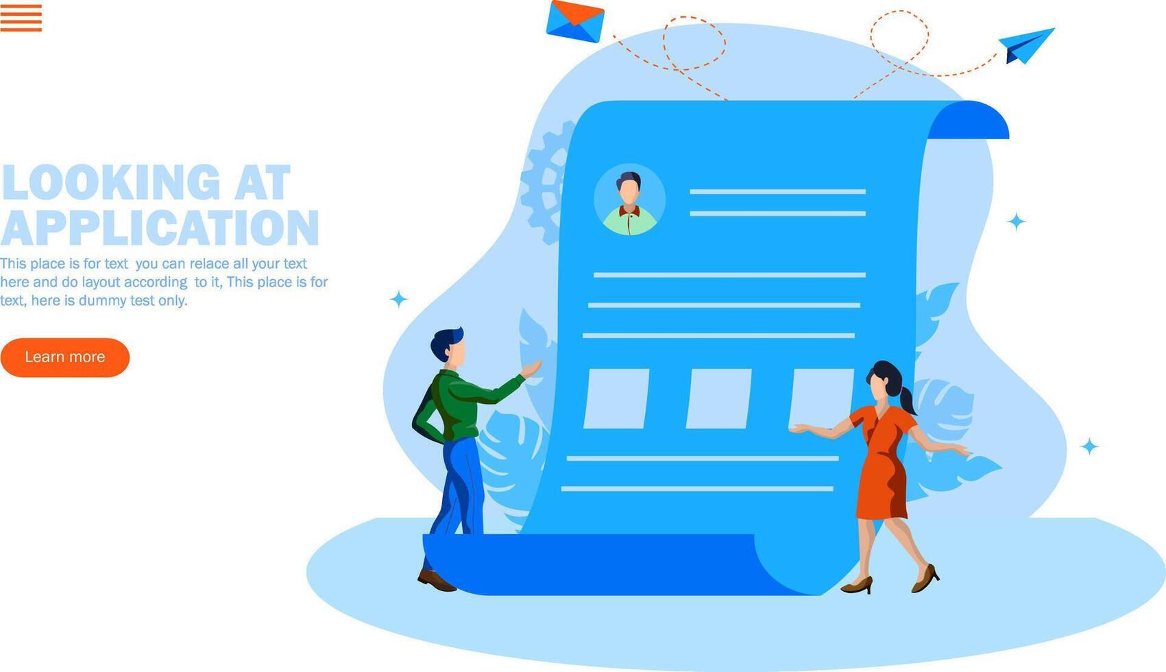 team looking at application- form vector illustration