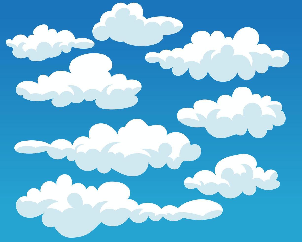 nubes en cielo vector diseño