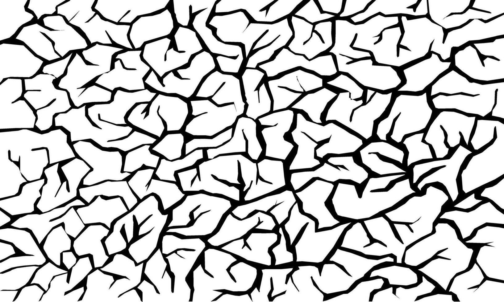 hand drawn desert earth soil crack vector